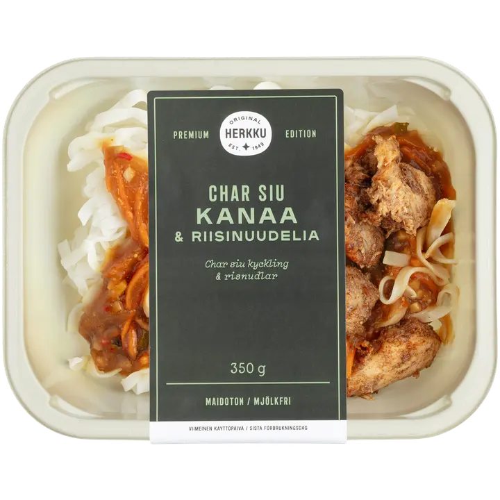 Herkku Premium Edition Char siu -kanaa & riisinuudelia 350g
