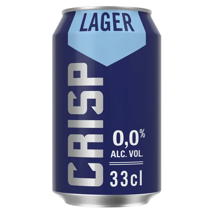 Crisp Lager alkoholiton olut 0 % tölkki 0,33 L
