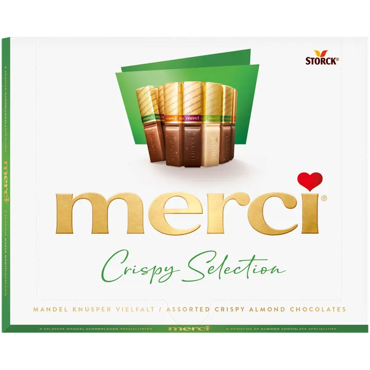 Merci Crispy assortiišokolaad krõbeda - mandliga 250g