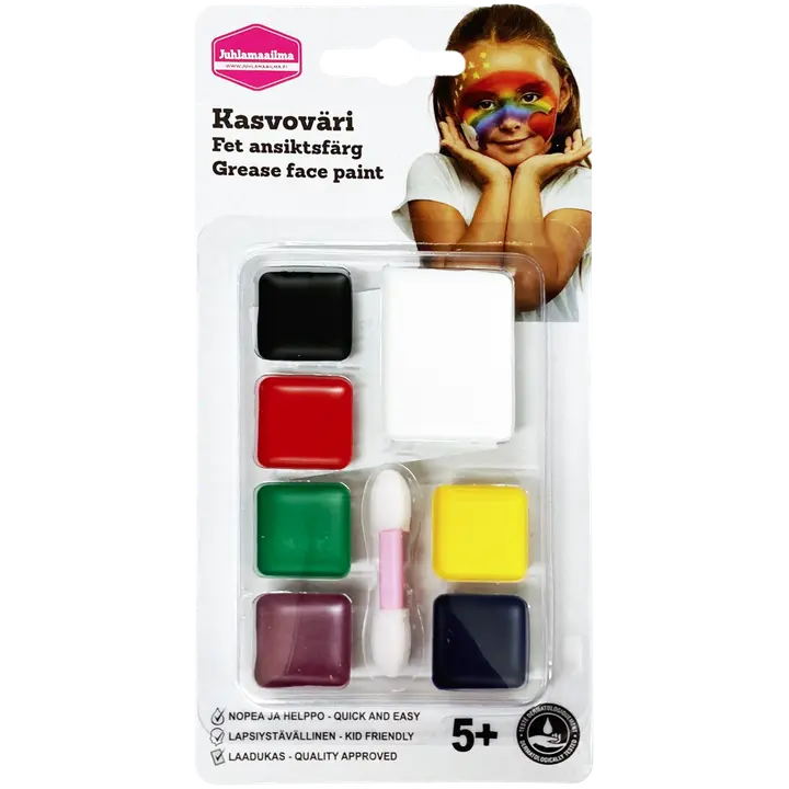 Juhlamaailma Kasvoväripaletti 7 väriä