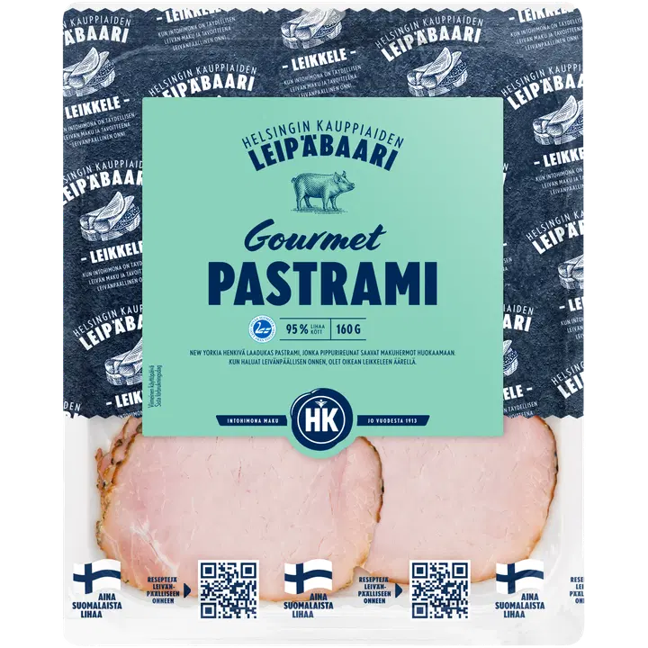 HK Helsingin Kauppiaiden Leipäbaari Gourmet Pastrami 160 g