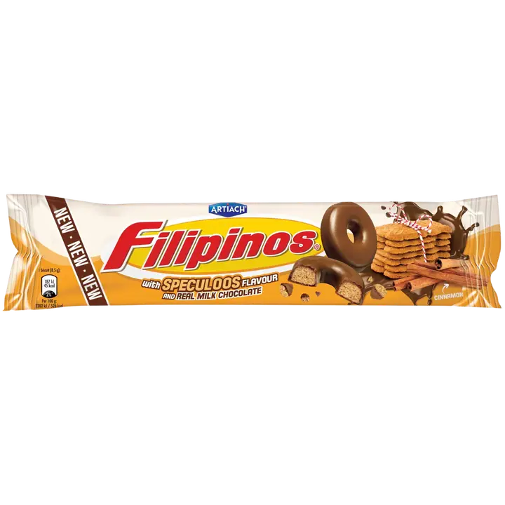 Filipinos 128g Maitosuklaakuorrutteinen maustekeksi