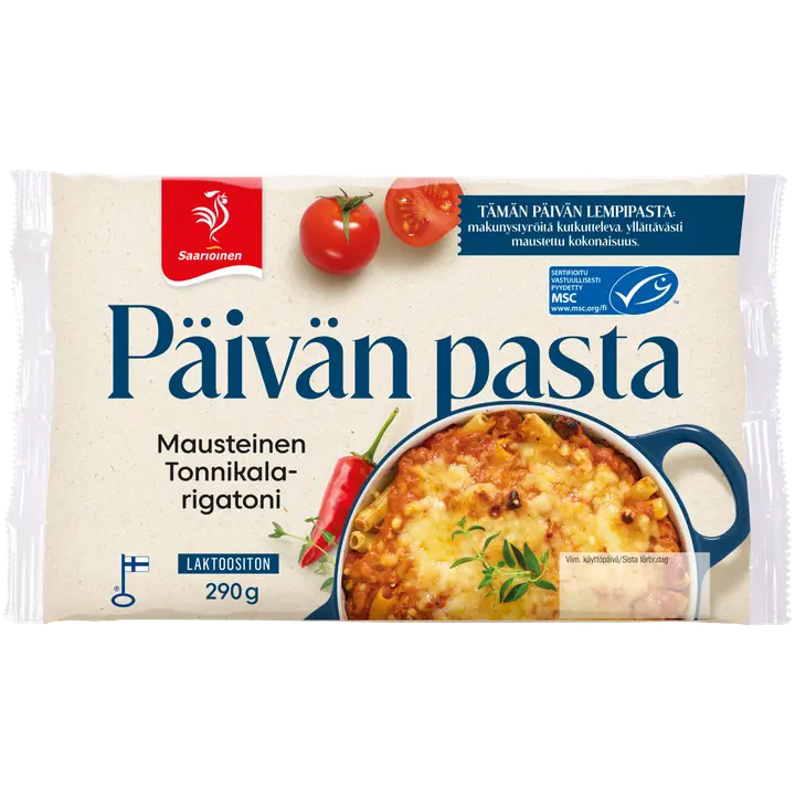 Saarioinen Mausteinen Tonnikala-rigatonipasta MSC 290 g