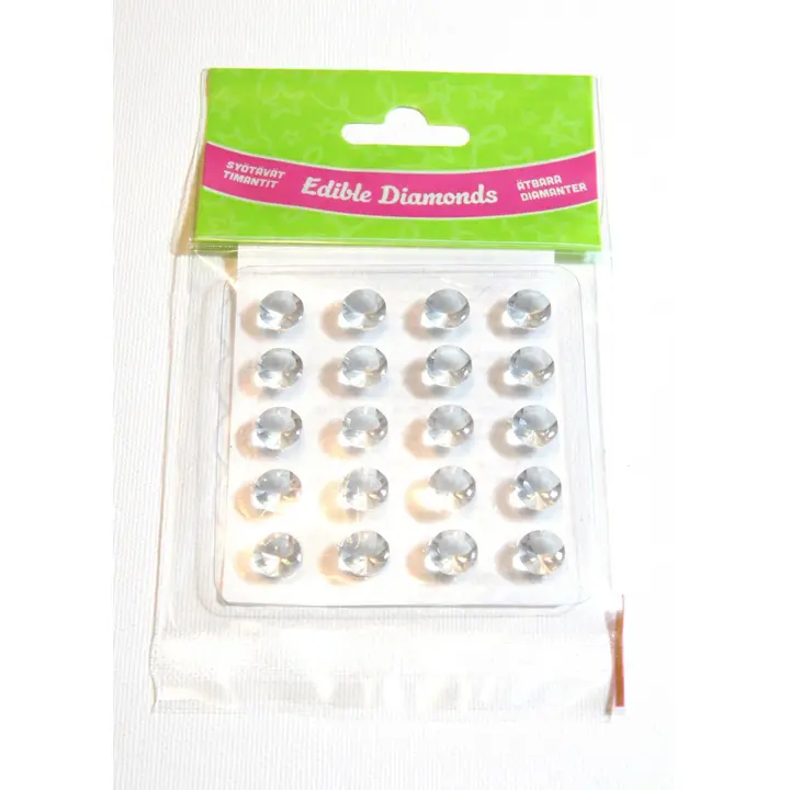 Confetti syötävät timantit, kirkas 20 kpl
