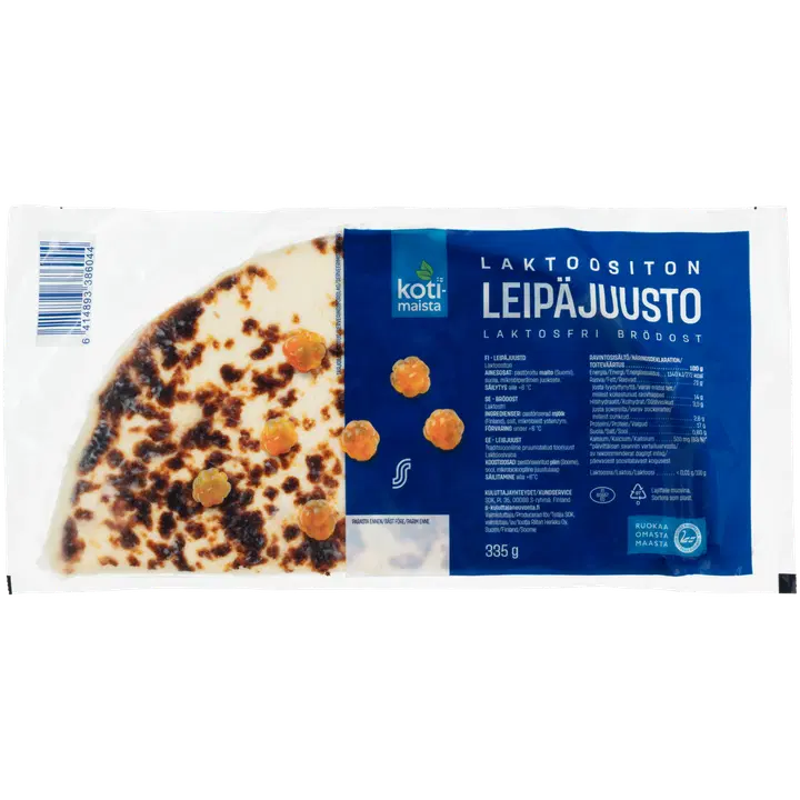 Kotimaista laktoositon Leipäjuusto 335g