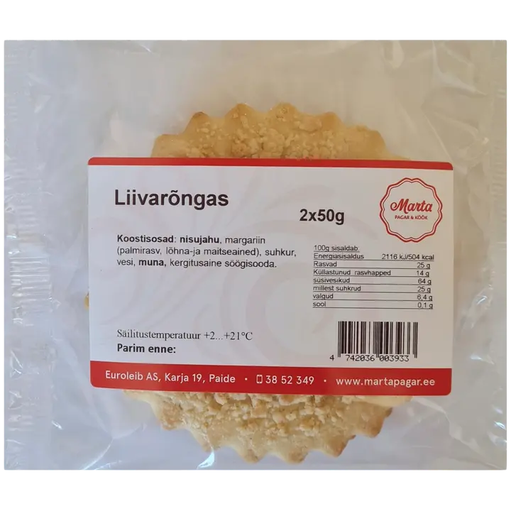 Marta Pagar Liivarõngas 2x50 G