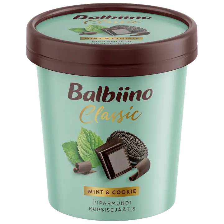 CLASSIC Piparmündi-koorejäätis küpsisetükkidega 0,5L/270g