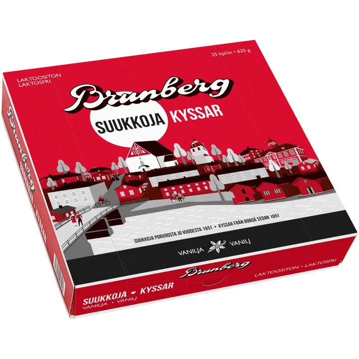 Brunberg vaniljasuukko kuorrutettuja vaahtomakeisia 625g/25kpl