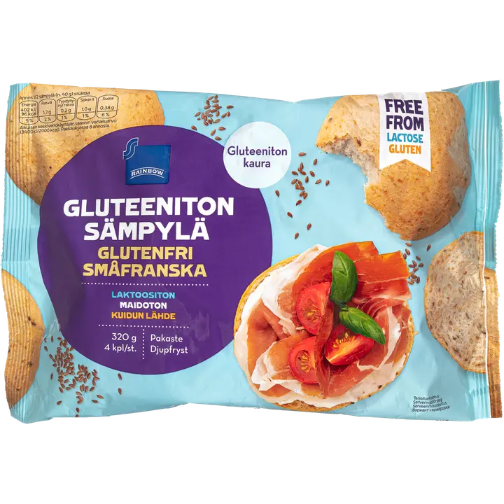 Rainbow Gluteeniton sämpylä 4kpl 320g, pakaste