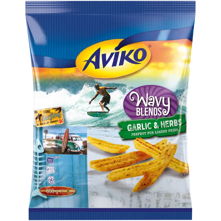Aviko Wavy Blends Garlic&Herbs 600g