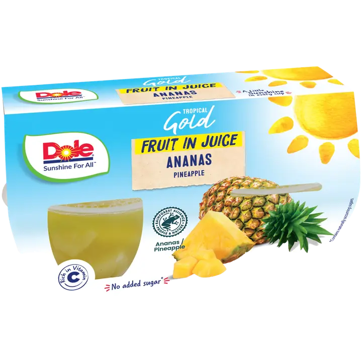 Dole Tropical Gold Ananas hedelmäkupit 4x113/68g