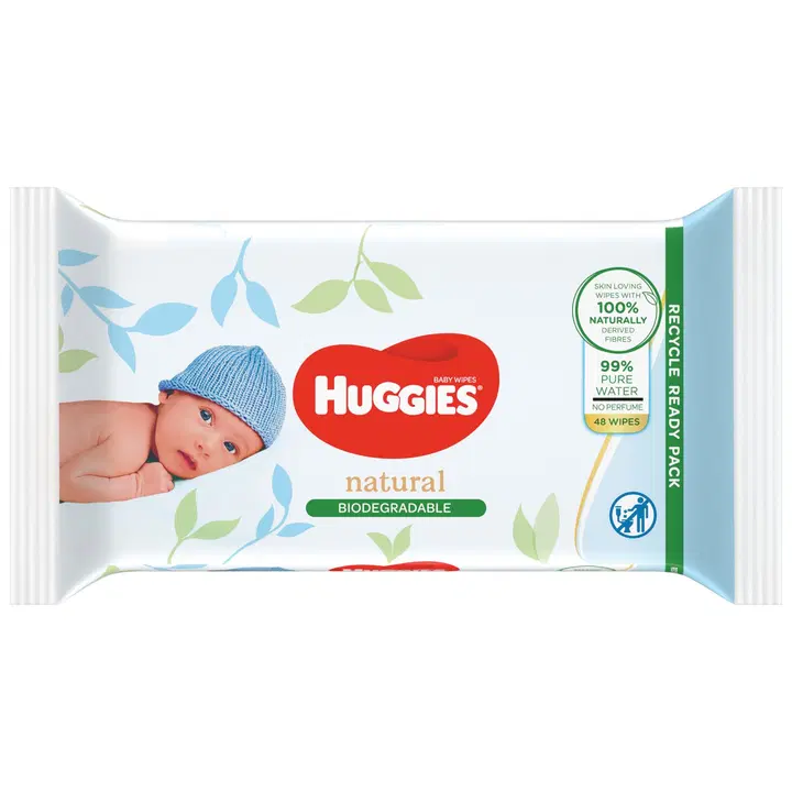 Huggies Biodegradable Wipes Pure 48 ark