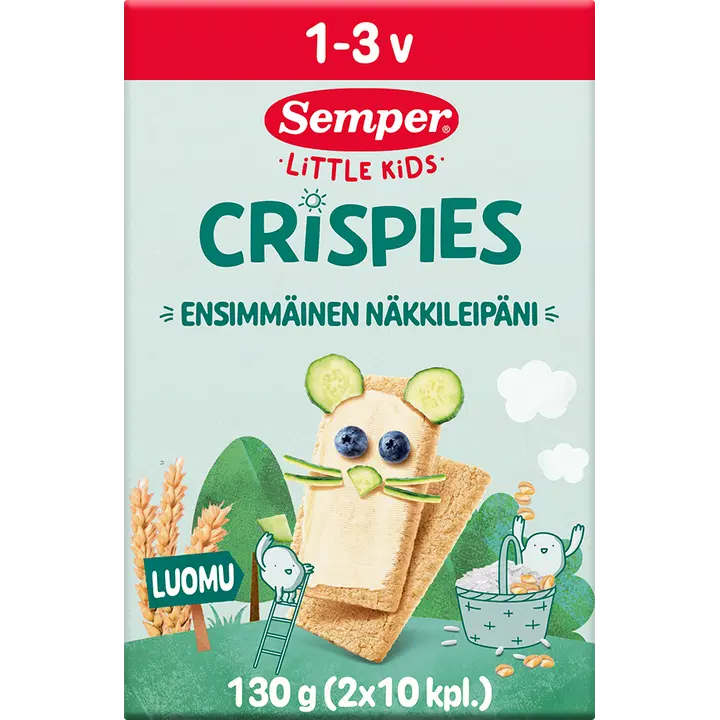 Semper Crispies lasten näkkileipä, luomu 1-3v 130g