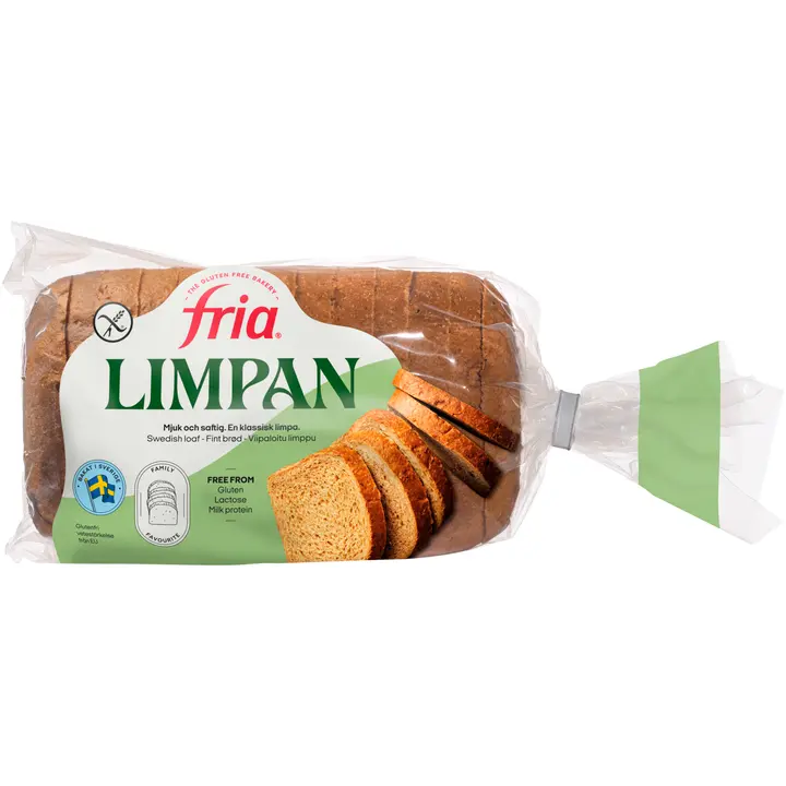 Fria Viipaloitu limppu 500g gluteeniton pakaste viipaloitu