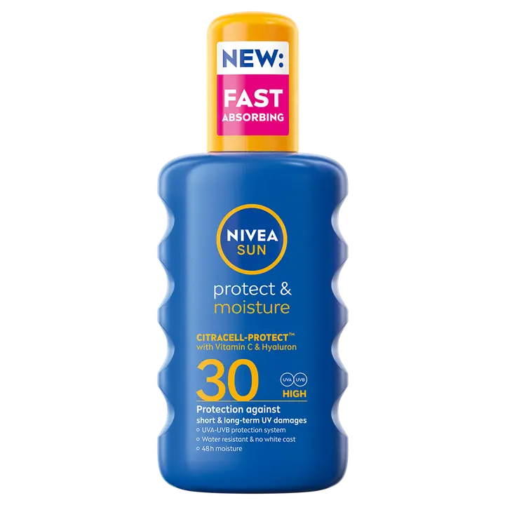 NIVEA SUN 200ml Protect & Moisture Sun Spray SK30 -aurinkosuojasuihke