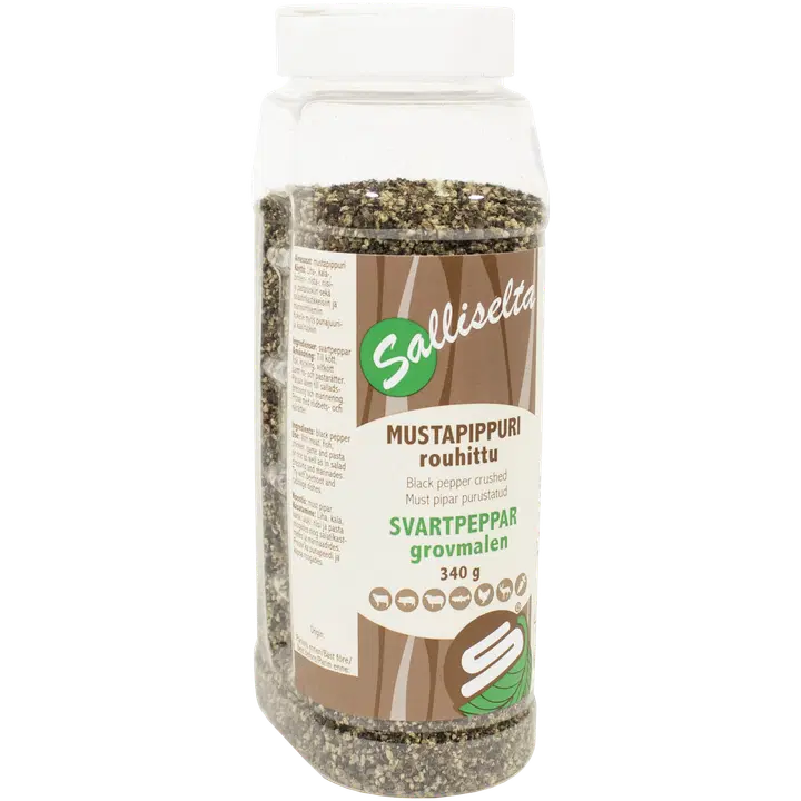 Salliselta mustapippuri rouhittu 340g