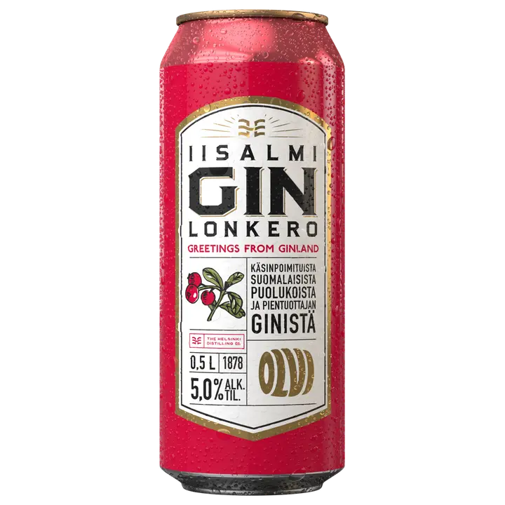 OLVI Iisalmi Puolukka GIN lonkero 5,0 % 0,5 l tlk
