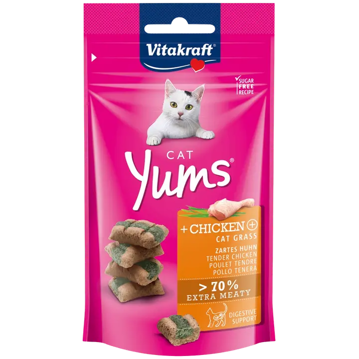 Vitakraft Cat Yums® Makupala kissoille, kana & kissanruoho 40g