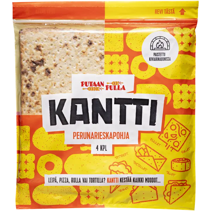 PutaanPulla Kantti Perunarieskapohja 4 kpl/340g valmis ruoantekopohja, pakaste