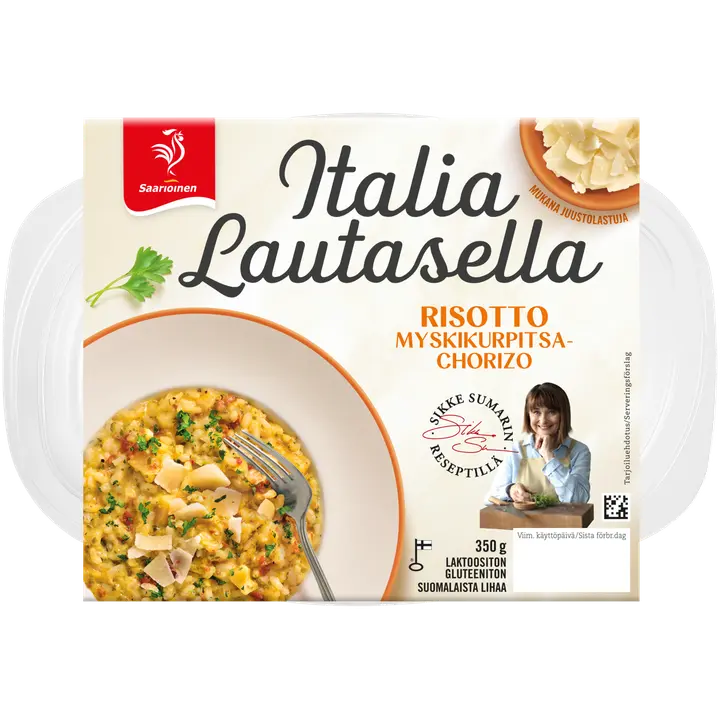 Saarioinen Myskikurpitsa-chorizo risotto 350 g