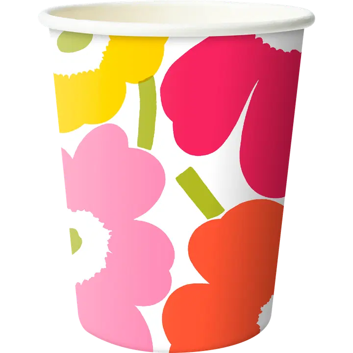 Kuumakuppi 250ml 20x20kpl Marimekko Mini unikko pinkkikeltainen FSC