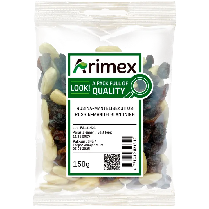 Arimex manteli-rusinasekoitus 150g