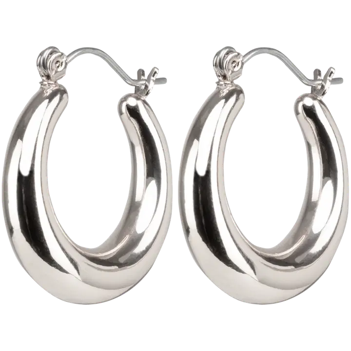 Accessories with Style Korvarengas pyöreä midi hopeanvärinen 2,7 cm