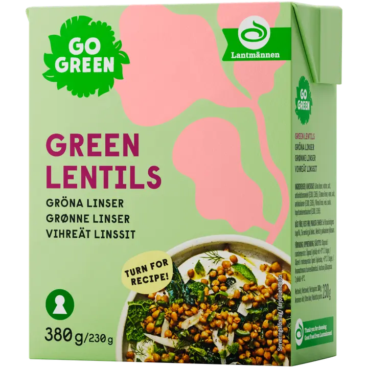 GoGreen Vihreät Linssit 380g