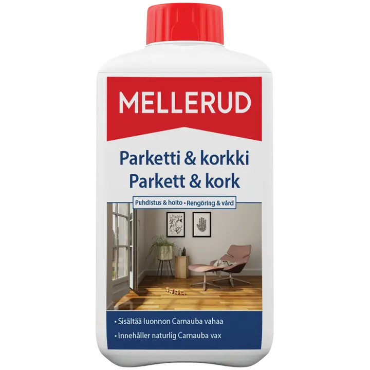 Mellerud parketti ja korkki puhdistus- ja hoitoaine 1,0 l