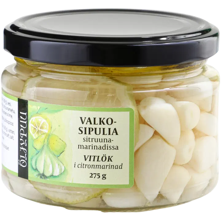 Öljypuu Valkosipulia sitruunamarinadissa 275/160g