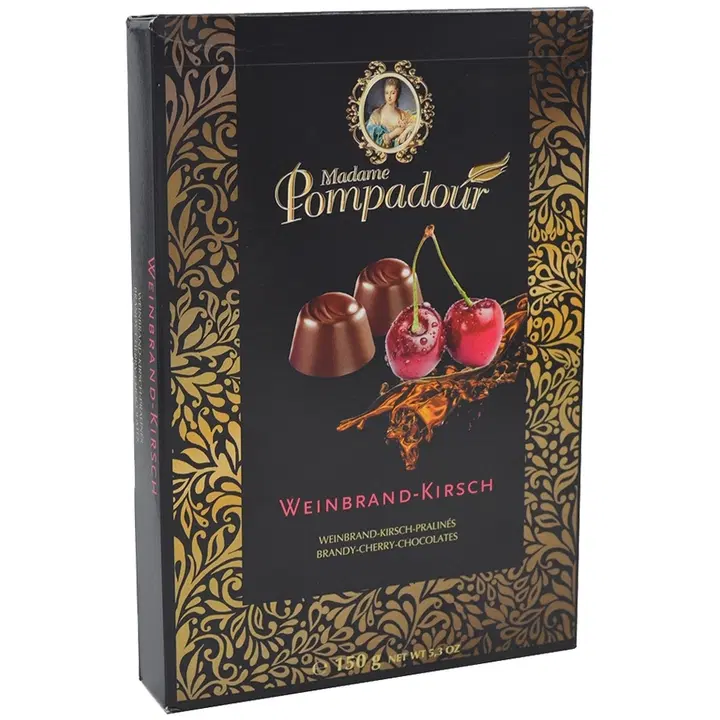 Halloren Schokoladenfabrik Madame Pompadour kirsikkatäytteisiä suklaakonvehteja 150 g