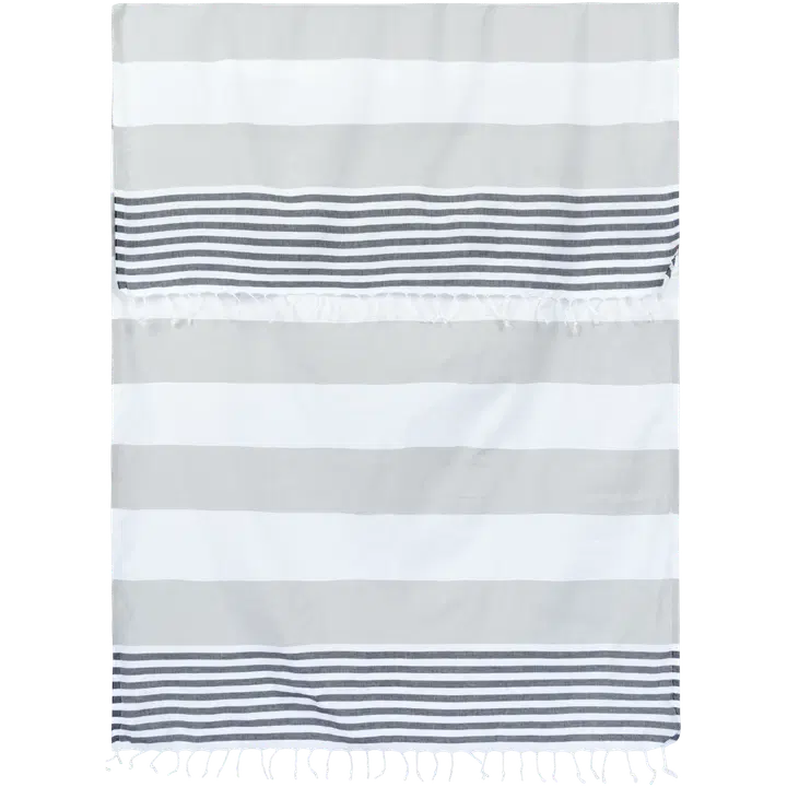 House hamam pyyhe Marin 100x180 cm harmaa/valkoinen