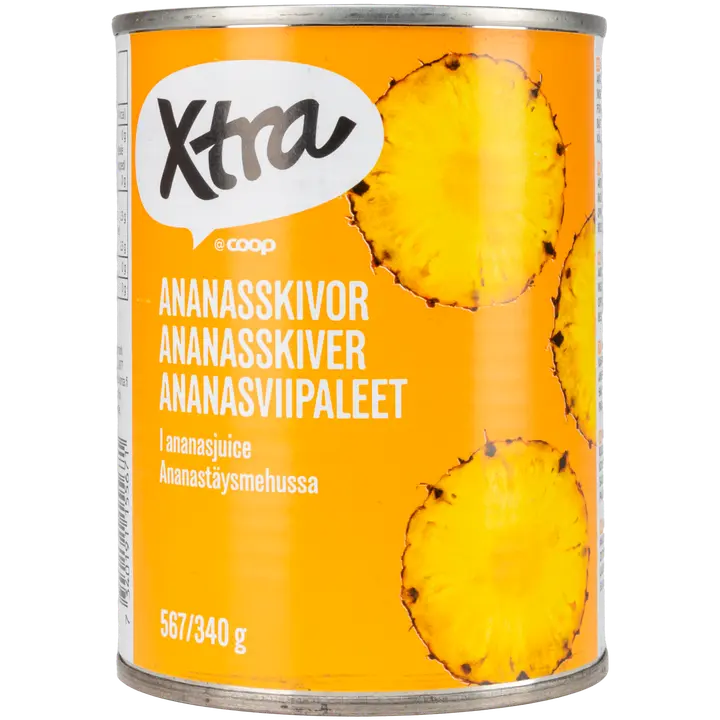 Xtra ananasviipaleet mehussa 567/340g