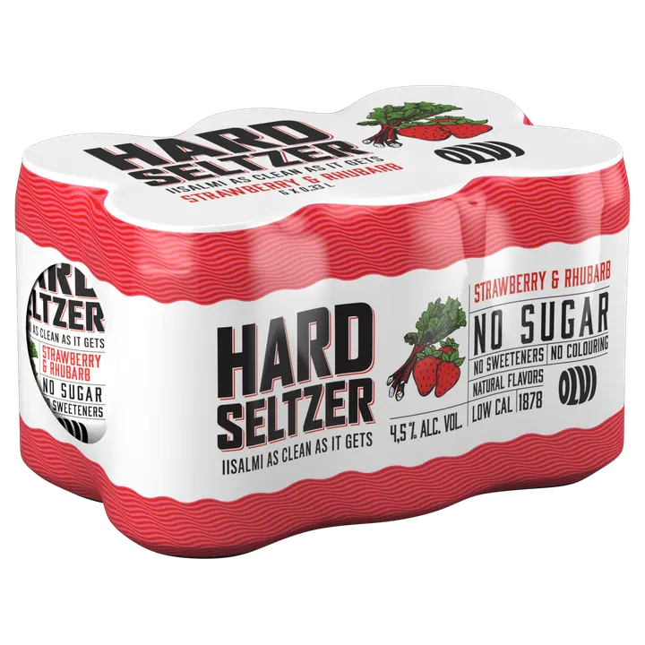 6xOLVI Hard Seltzer Strawberry & Rhubarb 4,5% 0,33 l tlk