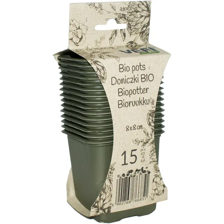 Istutuspott Bio 8X8 cm 15 tk