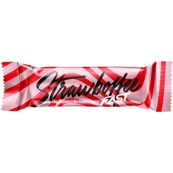 FAST Strawboffee 45 g monikerroksinen proteiinipatukka