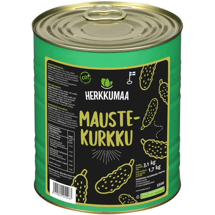 Herkkumaa Maustekurkku 3,1/1,7kg