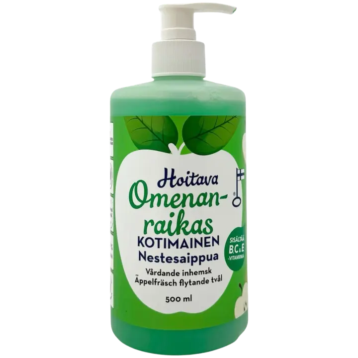 LifeHair Hoitava kotimainen nestesaippua Omenanraikas 500 ml