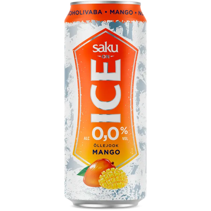 Saku On Ice mango alkoholivaba õlu 500ml