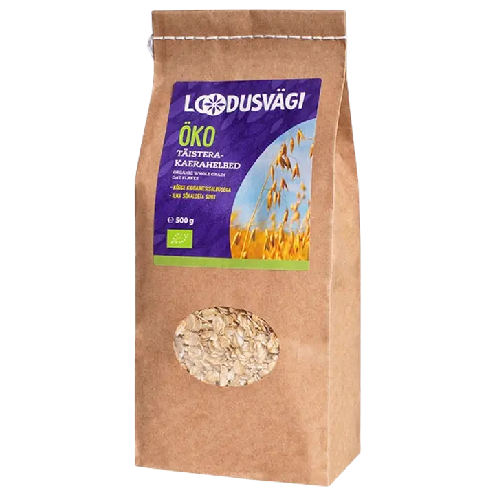 Loodusvägi täistera kaerahelbed 500 g, mahe
