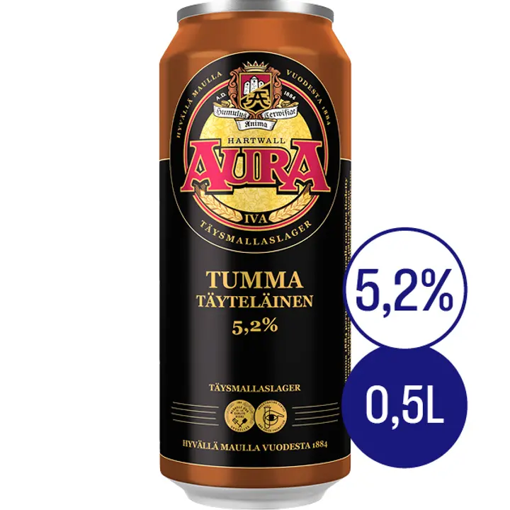 Hartwall Aura Tumma olut 5,2% 0,5 l