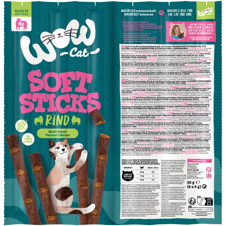 WOW CAT Soft Sticks Nauta 6 x 5 g