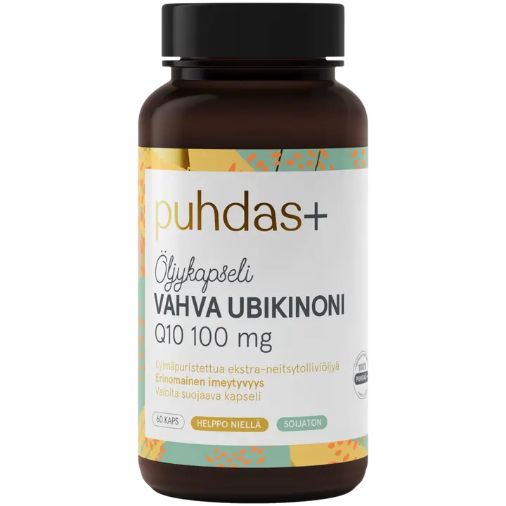 Puhdas+ Vahva Ubikinoni Q10 100 mg Öljykapseli 60 kaps