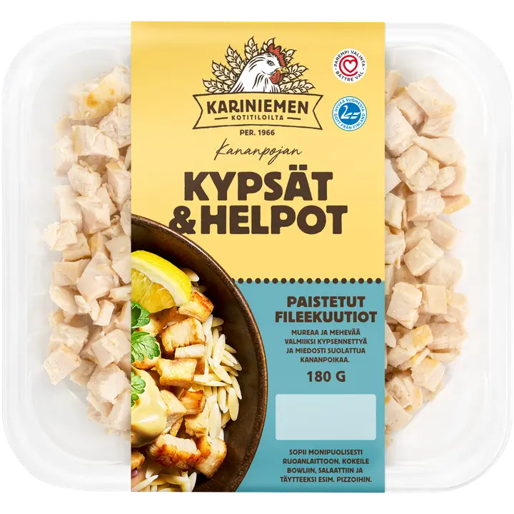 Kariniemen Kananpojan kypsät ja helpot kanafileekuutiot 180 g