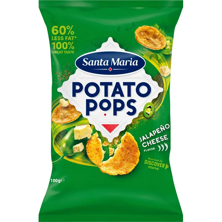 Santa Maria 100G Jalapeño Cheese Potato Pops sipsi