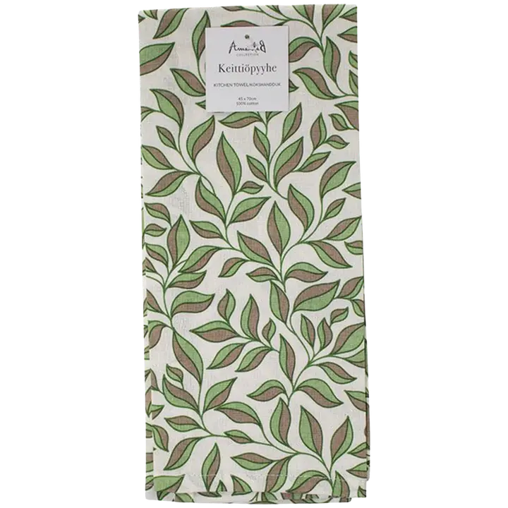 Köögirätik 45x70 cm roheline mustriga