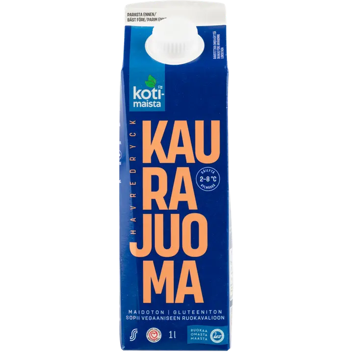 Kotimaista Kaurajuoma 1 l gluteeniton