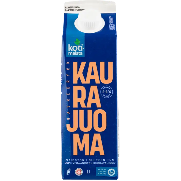 Kotimaista Kaurajuoma 1 l gluteeniton