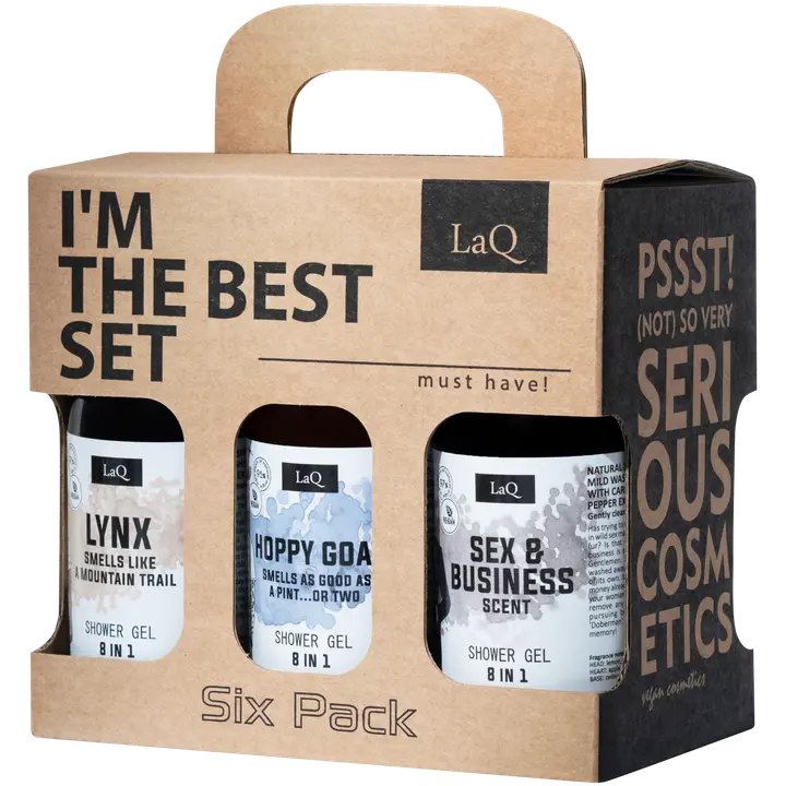 Kinkekomplekt Laq I'm the best dušigeel mini 6x100ml meeste