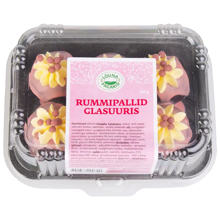 Lõuna Pagarid Rummipallid glasuuris 330 g